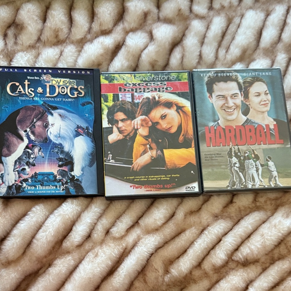 2000’s DVD Movie Collection - Cats & Dogs, Excess Baggage, Hardball